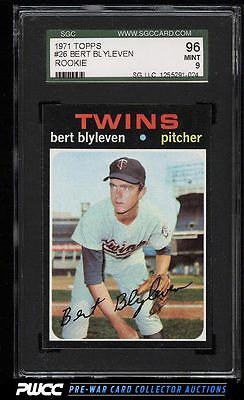 1971 Topps Bert Blyleven ROOKIE RC 26 SGC 996 MINT PWCC