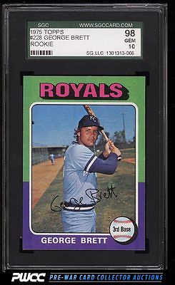 1975 Topps George Brett ROOKIE RC 228 SGC 1098 GEM MINT PWCC