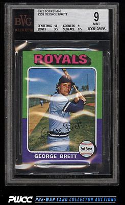 1975 Topps Mini George Brett ROOKIE RC 228 BVG 9 MINT PWCC