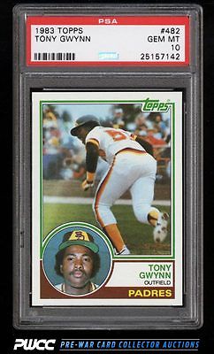 1983 Topps Tony Gwynn ROOKIE RC 482 PSA 10 GEM MINT PWCC