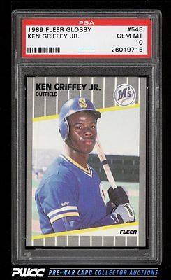 1989 Fleer Glossy Ken Griffey Jr ROOKIE RC 548 PSA 10 GEM MINT PWCC