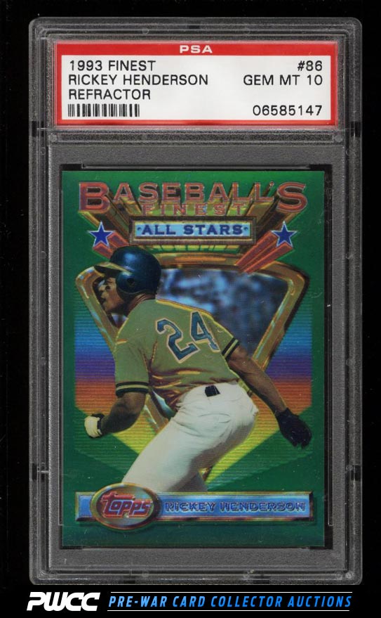 1993 Finest Refractor Rickey Henderson ALLSTAR 86 PSA 10 GEM MINT PWCC