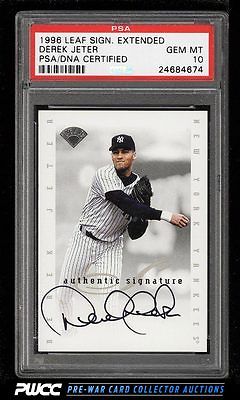 1996 Leaf Signature Extended Derek Jeter ROOKIE RC PSADNA AUTO PSA 10 PWCC