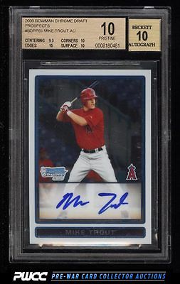 2009 Bowman Chrome Draft Mike Trout ROOKIE RC AUTO BGS 10 PRISTINE PWCC