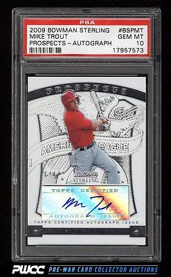 2009 Bowman Sterling Prospects Mike Trout ROOKIE RC AUTO PSA 10 GEM MINT PWCC