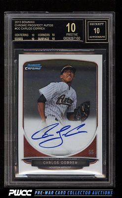 2013 Bowman Chrome Prospect Carlos Correa ROOKIE RC AUTO BGS 10 PRISTINE PWCC