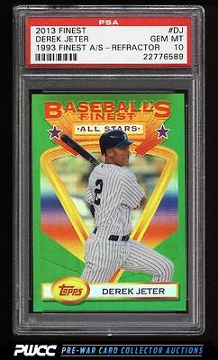 2013 Finest 93 AllStar Refractor Derek Jeter 10 DJ PSA 10 GEM MINT PWCC