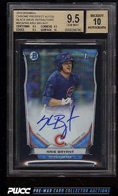 2014 Bowman Chrome Black Wave Refractors Kris Bryant RC AUTO 50 BGS 95 PWCC