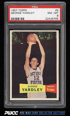 1957 Topps Basketball George Yardley ROOKIE RC 2 PSA 8 NMMT PWCC