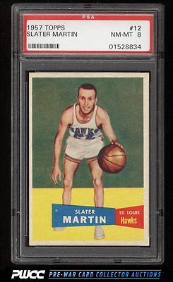 1957 Topps Basketball Slater Martin ROOKIE RC 12 PSA 8 NMMT PWCC