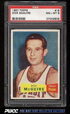 1957 Topps Basketball Dick McGuire ROOKIE RC 16 PSA 8 NMMT PWCC