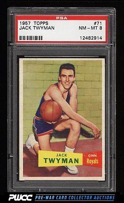 1957 Topps Basketball Jack Twyman ROOKIE RC 71 PSA 8 NMMT PWCC