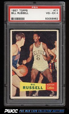 1957 Topps Basketball Bill Russell SP ROOKIE RC 77 PSA 4 VGEX PWCC