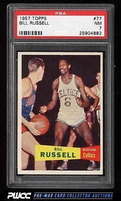 1957 Topps Basketball Bill Russell SP ROOKIE RC 77 PSA 7 NRMT PWCC