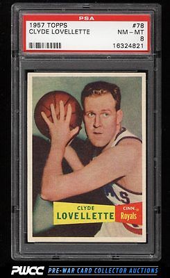 1957 Topps Basketball Clyde Lovellette ROOKIE RC 78 PSA 8 NMMT PWCC