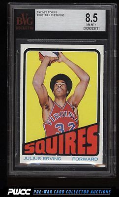 1972 Topps Basketball Julius Erving ROOKIE RC 195 BVG 85 NMMT PWCC