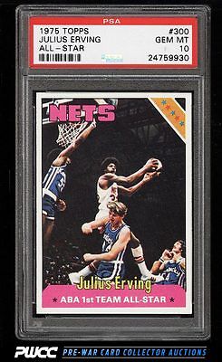 1975 Topps Basketball Julius Erving ALLSTAR 300 PSA 10 GEM MINT PWCC