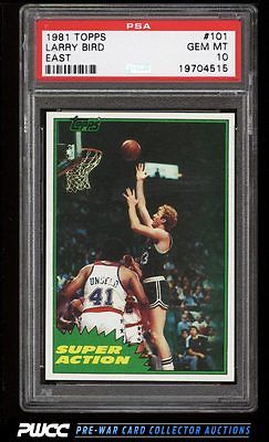 1981 Topps Basketball East Larry Bird 101 PSA 10 GEM MINT PWCC