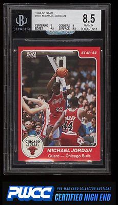 198485 Star Basketball Michael Jordan ROOKIE RC 101 BGS 85 NMMT PWCCHE