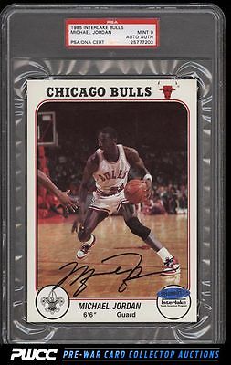 1985 Interlake Bulls Michael Jordan ROOKIE RC AUTO PSADNA PSA 9 MINT PWCC