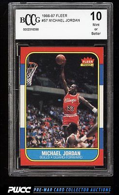 1986 Fleer Basketball Michael Jordan ROOKIE RC 57 BCCG 10 PWCC