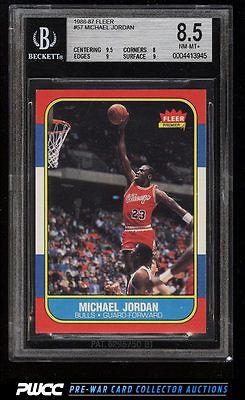 1986 Fleer Basketball Michael Jordan ROOKIE RC 57 BGS 85 NMMT PWCC