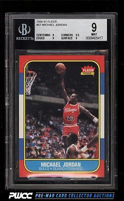 1986 Fleer Basketball Michael Jordan ROOKIE RC 57 BGS 9 MINT PWCC