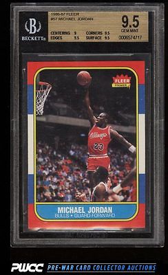 1986 Fleer Basketball Michael Jordan ROOKIE RC 57 BGS 95 GEM MINT PWCC