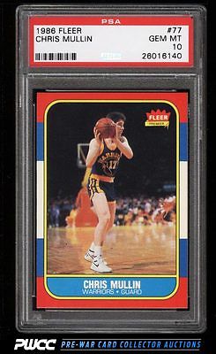 1986 Fleer Basketball Chris Mullin ROOKIE RC 77 PSA 10 GEM MINT PWCC