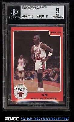 1986 Star MJ Michael Jordan ROOKIE RC 8 BGS 9 MINT PWCC