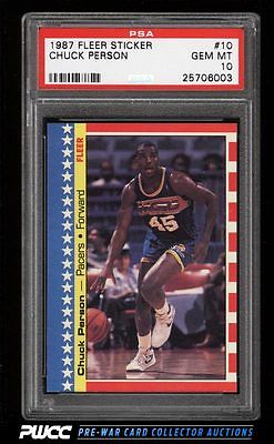 1987 Fleer Sticker Chuck Person 10 PSA 10 GEM MINT PWCC