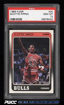 1988 Fleer Basketball Scottie Pippen ROOKIE RC 20 PSA 10 GEM MINT PWCC