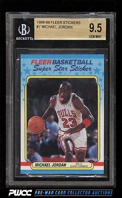 1988 Fleer Sticker Michael Jordan 7 BGS 95 GEM MINT PWCC