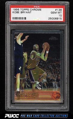 1996 Topps Chrome Kobe Bryant ROOKIE RC 138 PSA 10 GEM MINT PWCC