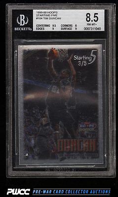 1999 Hoops Starting Five Tim Duncan 5 104 BGS 85 NMMT PWCC