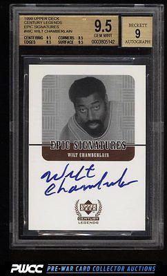 1999 UD Century Legends Epic Wilt Chamberlain AUTO BGS 95 GEM MINT PWCC