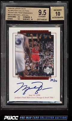 1999 UD MJ Master Collection Performances Michael Jordan AUTO 50 BGS 95 PWCC