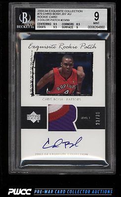 200304 Exquisite Collection Chris Bosh ROOKIE AUTO PATCH 99 75 BGS 9 PWCC