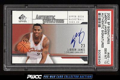 2003 SP Authentic LeBron James ROOKIE RC AUTO PSA 10 GEM MINT PWCC