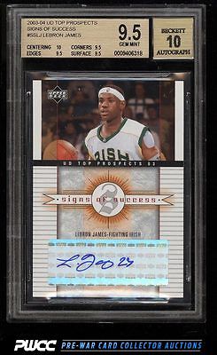 2003 UD Top Prospects Signs Of Success LeBron James ROOKIE AUTO BGS 95 PWCC