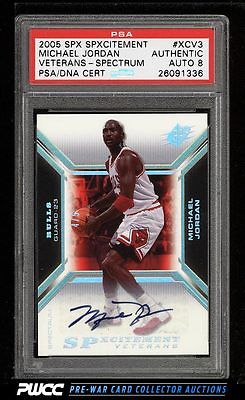 2005 SPx SPxcitement Spectrum Michael Jordan PSADNA 8 AUTO 5 PSA AUTH PWCC