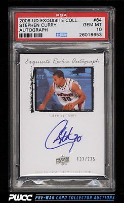 2009 UD Exquisite Collection Stephen Curry ROOKIE RC AUTO 225 PSA 10 GEM PWCC