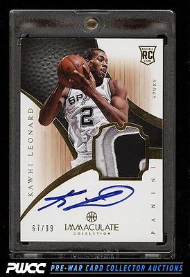 2012 Immaculate Collection Kawhi Leonard ROOKIE RC AUTO PATCH 99 112 PWCC