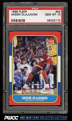 1986 Fleer Basketball SETBREAK Hakeem Olajuwon ROOKIE RC 82 PSA 10 GEM PWCC