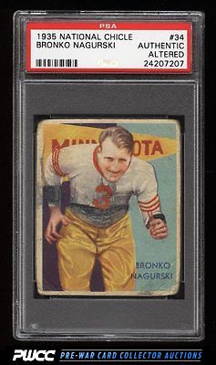 1935 National Chicle Bronko Nagurski ROOKIE RC 34 PSA AUTH PWCC