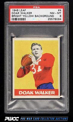 1948 Leaf Football Doak Walker ROOKIE RC 4 PSA 8 NMMT PWCC