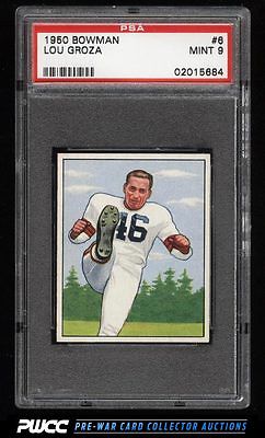 1950 Bowman Football Lou Groza ROOKIE RC 6 PSA 9 MINT PWCC