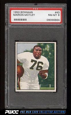 1950 Bowman Football Marion Motley ROOKIE RC 43 PSA 8 NMMT PWCC