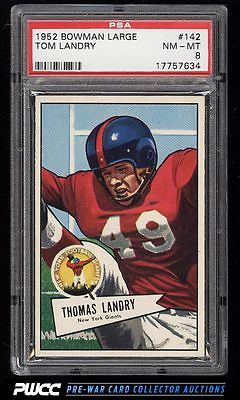 1952 Bowman Large Tom Landry 142 PSA 8 NMMT PWCC