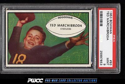 1953 Bowman Football Ted Marchibroda ROOKIE RC 93 PSA 9 MINT PWCC